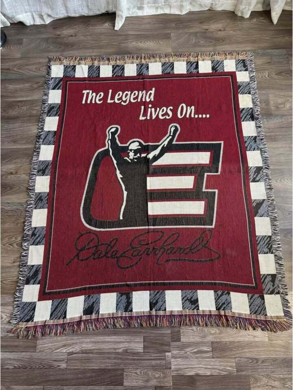 Dale Earnhardt “The Legend Lives On” Woven Throw Blanket